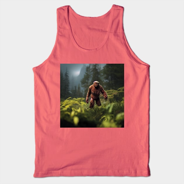 Sasquatch in Nature Tank Top by Grassroots Green